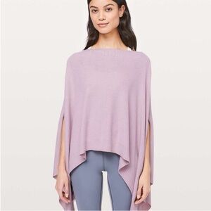 Lululemon Athletica Women’s Foward Flow Pink Poncho Woven Silk Cape ONE SIZE GUC
